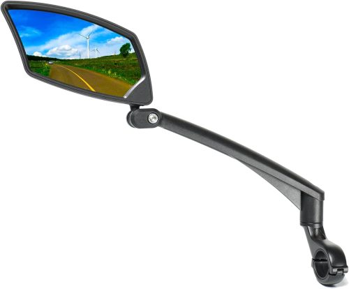 ZIZE Bikes - BriskMore Handlebar Bike Mirror, Scratch Resistant Glass Lens, Ajustable & Rotatable