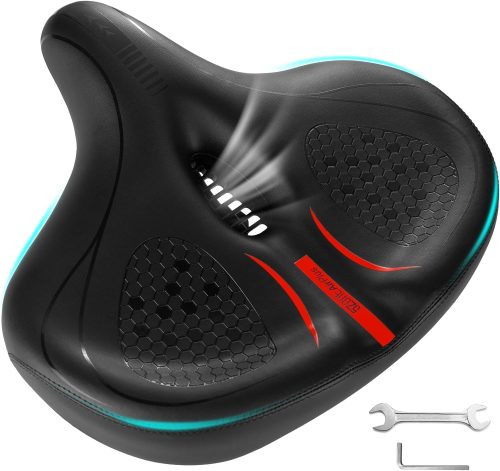 ZIZE Bikes - Favoto Oversized Bike Seat Peloton Seat Cushion - Ebike Seat Exercise Seat Cushion Bike Saddle Fit Stationary or Road Bikes, Extra Comfort Wide Universal Electric Bicycle Seat for Men & Women