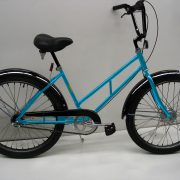 Supersized Newsgirl with High Rise Handlebars blue bike
