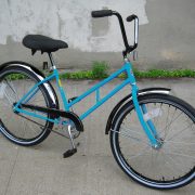 Supersized Newsgirl with High Rise Handlebars blue bike