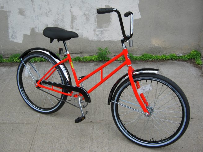 Supersized Newsgirl with High Rise Handlebars red