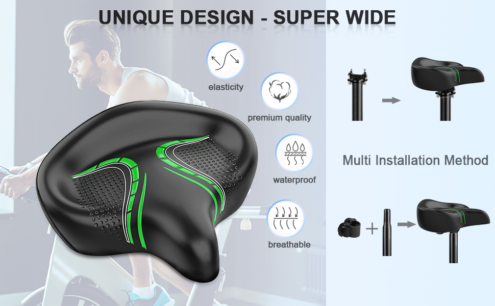 Wide bike seat