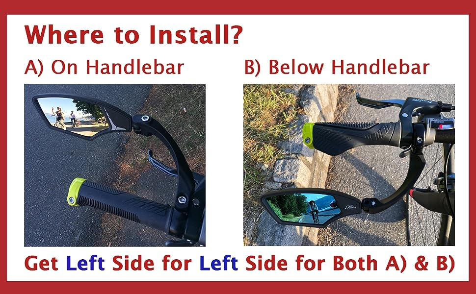Hafny Handlebar Bike Mirror,Bicycle Mirror,E-bike Mirror, fietsspiegel,Fahrradspiegel,miroir de vélo