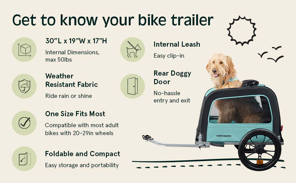 Retrospec Rover Pet Trailer