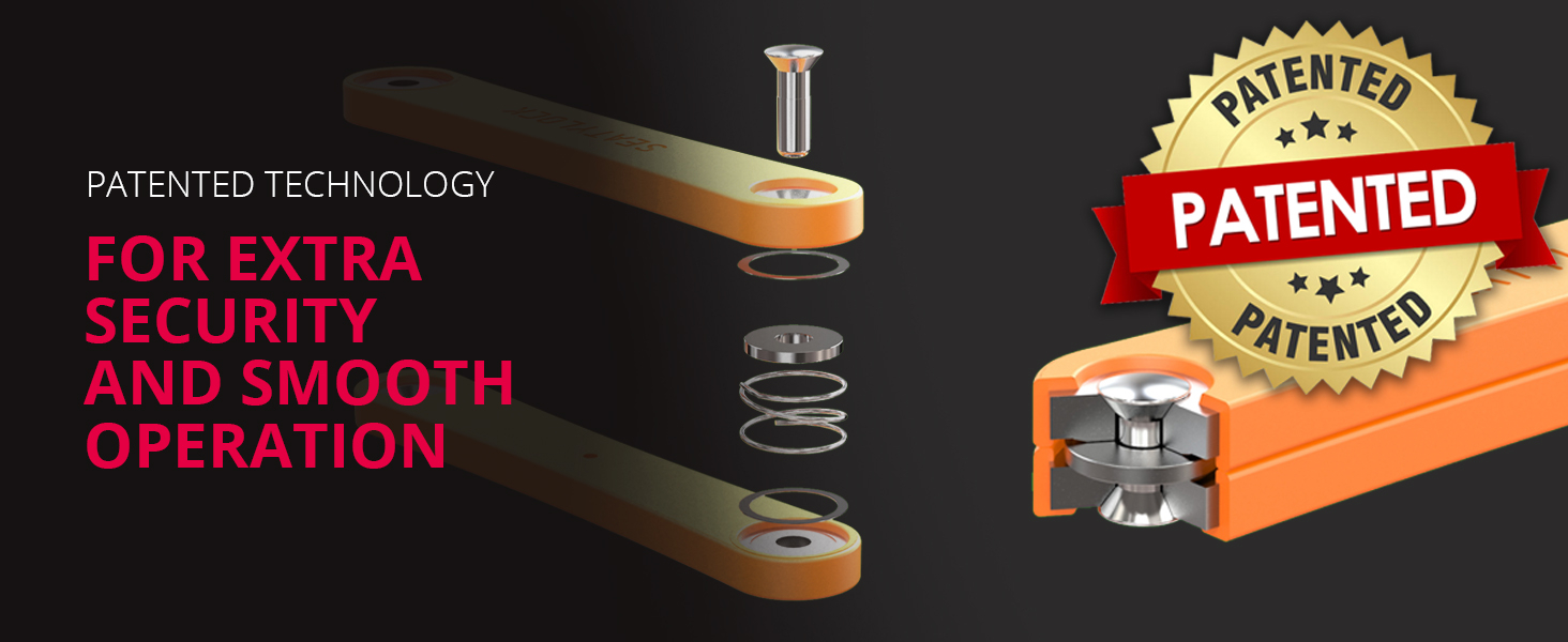 Patented technology for security-smooth operation,Rivet protection,Silent Ride,Smooth pivot motion