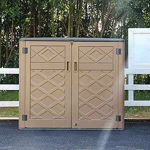 Horizontal Storage shed brown